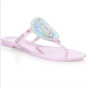 Jack Rogers Holographic Jelly Whip Stitch Sandals